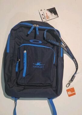 New Oakley Backpack Learjet Aviation Pilot Travel Bag Jet Logo Rare NWT